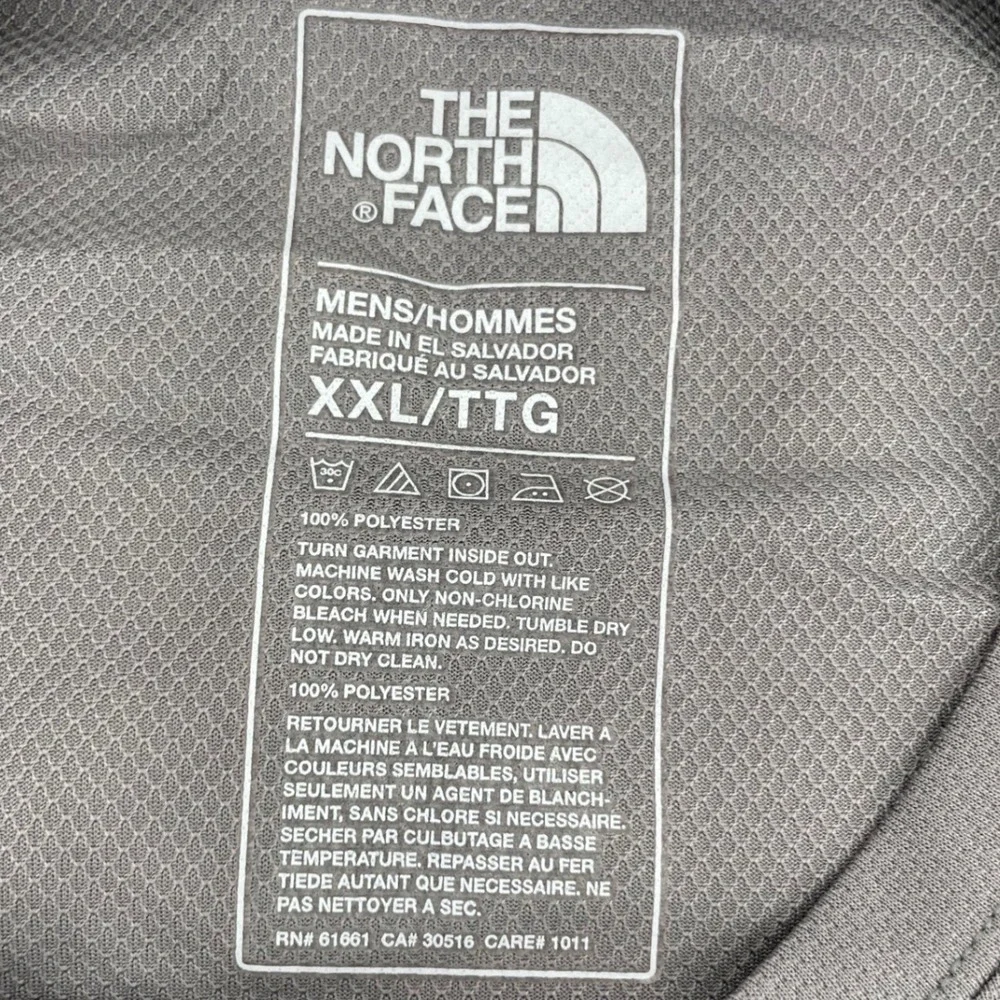 The North Face Mens Performance T-Shirt XXL Gray Good
